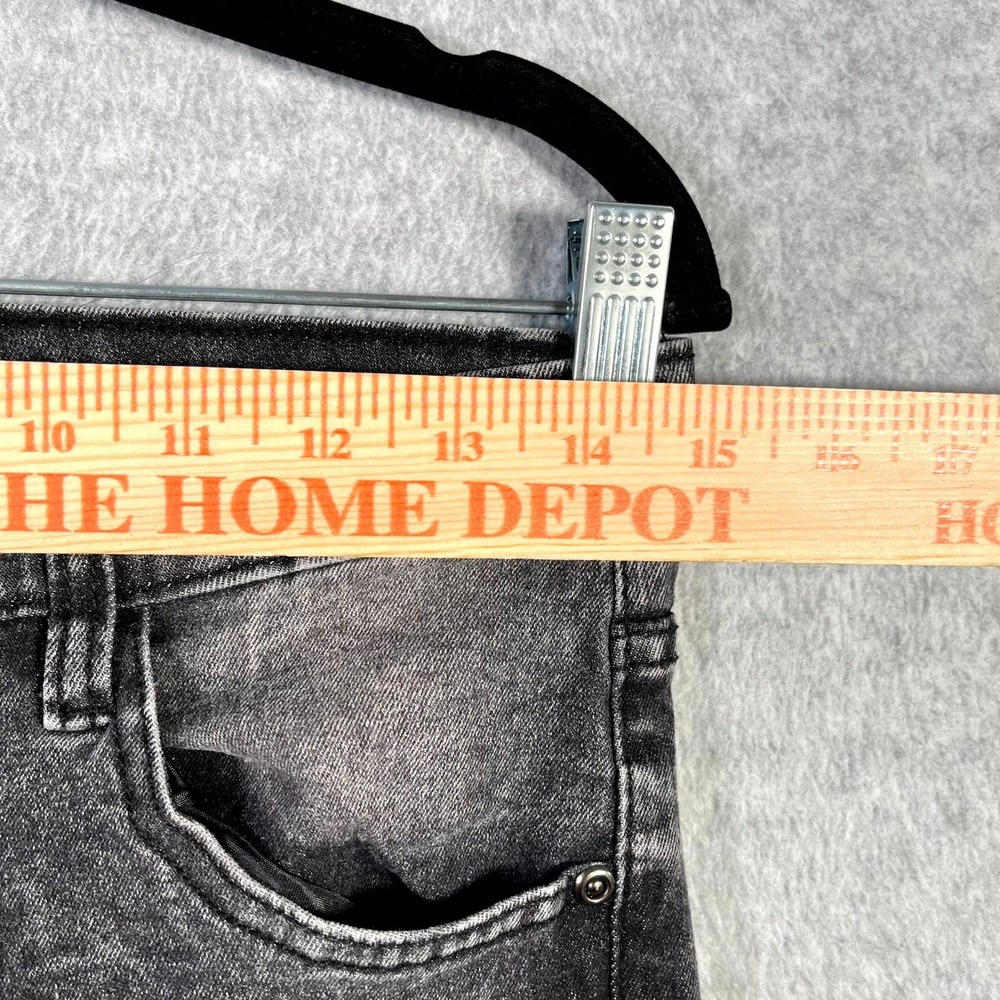 Phat Farm Skinny Jeans womens 14 Gray Denim Acid Wash Cotton Stretch Distressed - Picture 3 of 8
